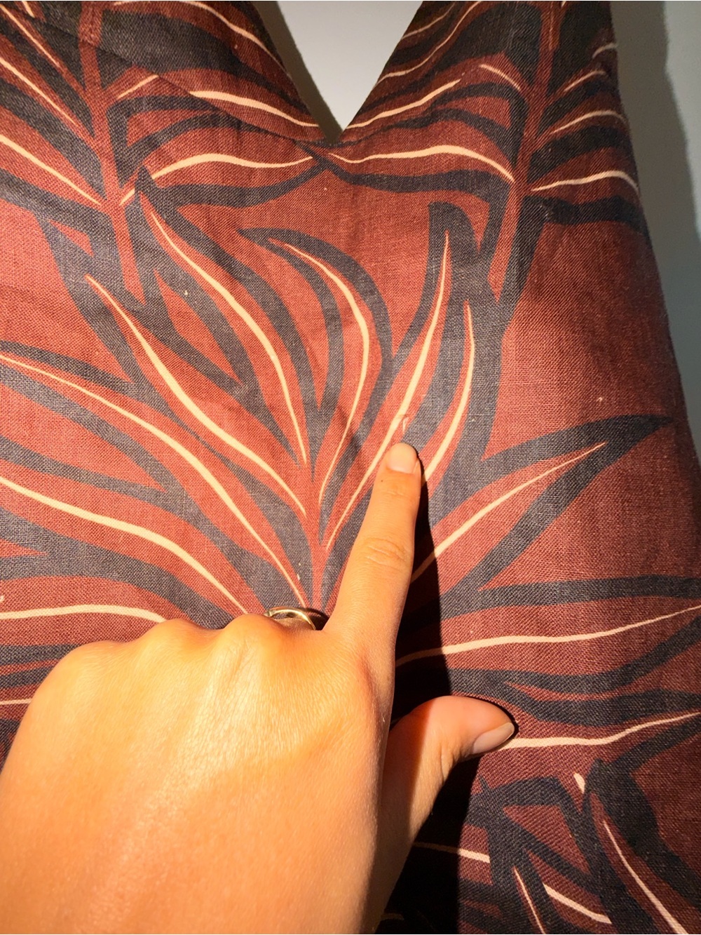 Retrofete Brown Palm-Print Mini Dress - Picture 9 of 12